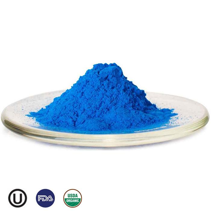 Organic Water soluble and non-toxic food pigment extracted and processed from spirulina platensis spirulina blue spirulina extract